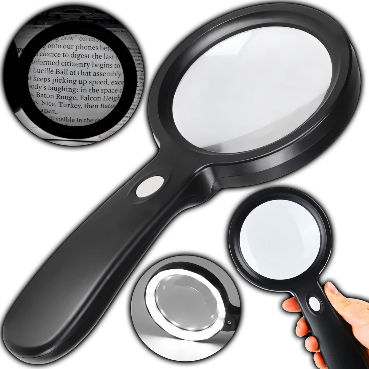 Dailygoods - Leesloep met 18 LED Lampjes en 10x Vergroting