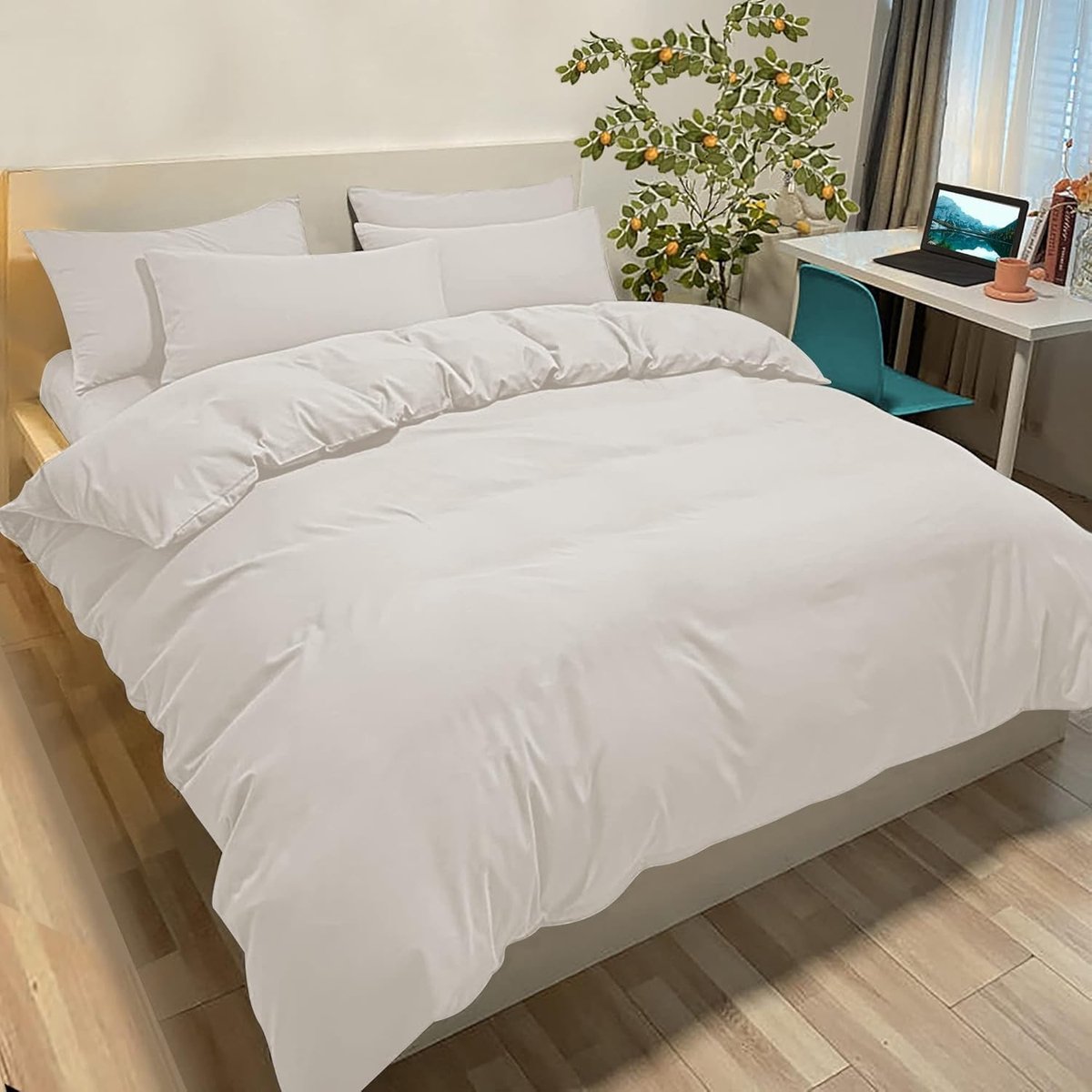 Dailygoods - Dailygoody - Dekbedovertrek - Microvezel - Beige - Beddengoed - Eenpersoonsbed - 155x220 CM - Inclusief Kussensloop