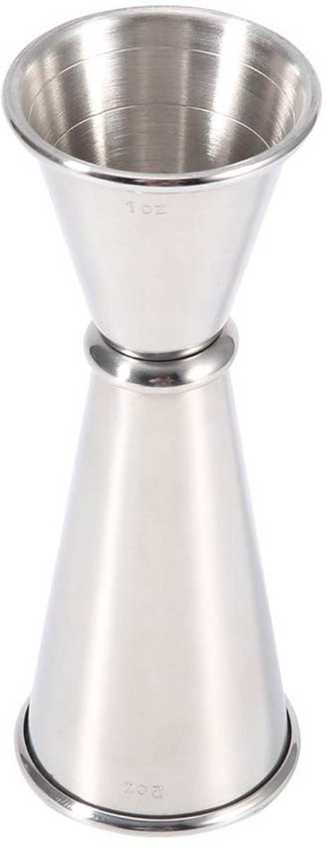 Dailygoods - Dailygoody - Double Cocktail Jigger - Barman benodigdheden - Roestvrij staal - 2 Oz 1 Oz - Cocktail maken - Perfect voor thuisgebruik - Professioneel ...