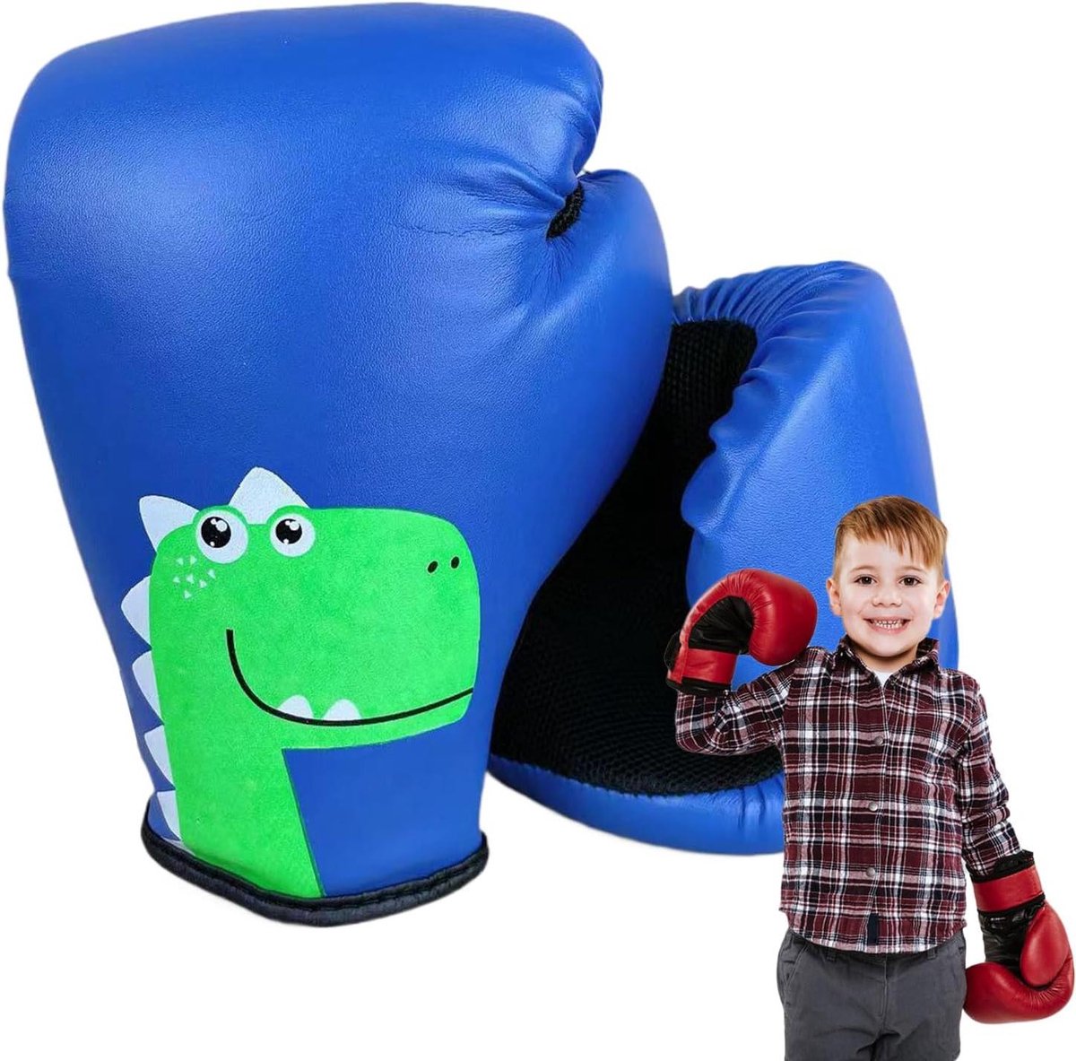 Kinder Bokshandschoenen - Juniors Trainingshandschoenen - Sporten en Trainen - Ventilatie en Polsondersteuning - 3-8 Jaar - Blauw