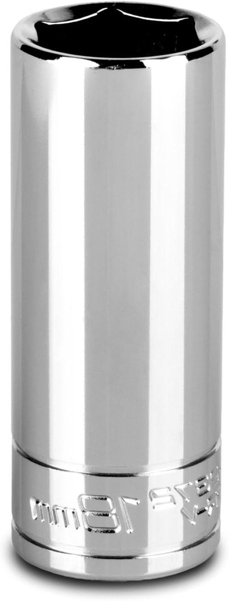 Dopsleutel - Verbindingsstuk - Vastzetten Moeren - Zespunts Grip - 18mm Diep - Zilverkleurig