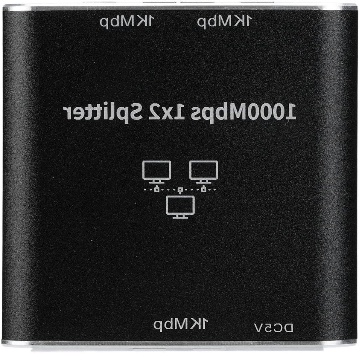 Ethernet Splitter - Netwerk Adapter - Internet Verdelen - Aluminium Behuizing - 1000 Mbps Snelheid - Grijs