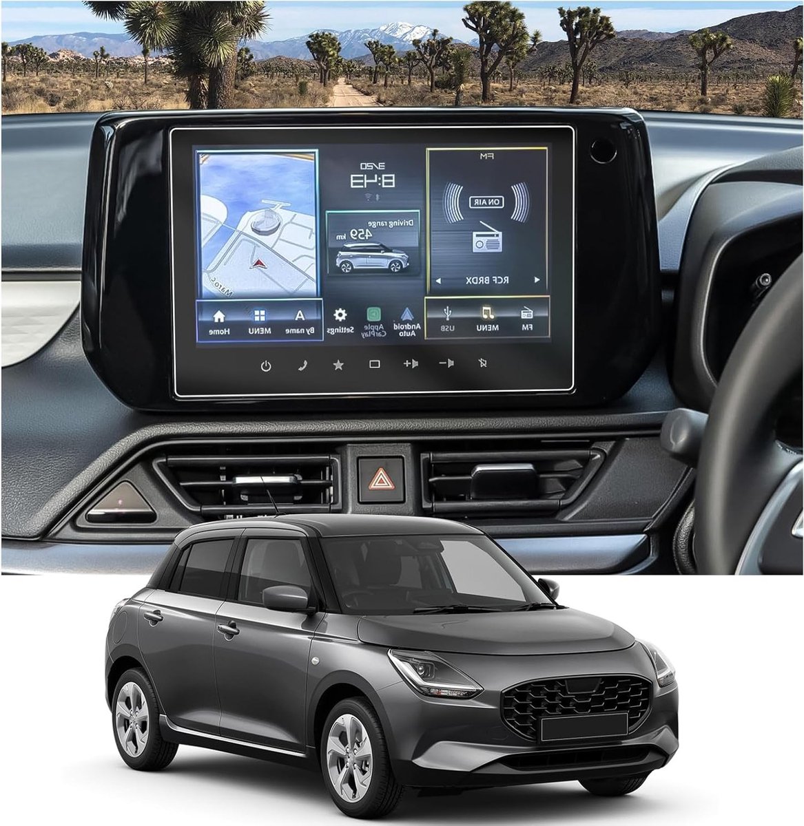 Navigatie Beschermfolie voor Suzuki Swift 2023-2024 en SX4 S-Cross III - 9 Inch GPS Scherm Bescherming, Krasbestendig, 2 Stuks Accessoires