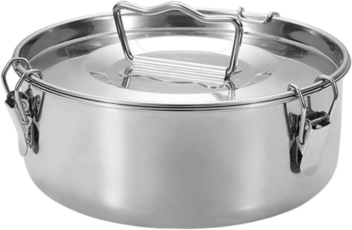Bakvorm Flan - Ronde cakevorm - Desserts bakken - Met deksel en handvat - 19x7.5 cm - Zilver
