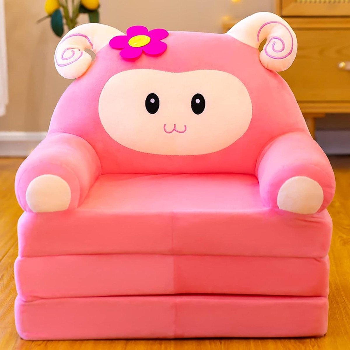 Kinder Sofa - Fauteuil Bed - Spelen Ontspannen - 2-in-1 Klapbaar - 50x40x52 cm - Cartoon
