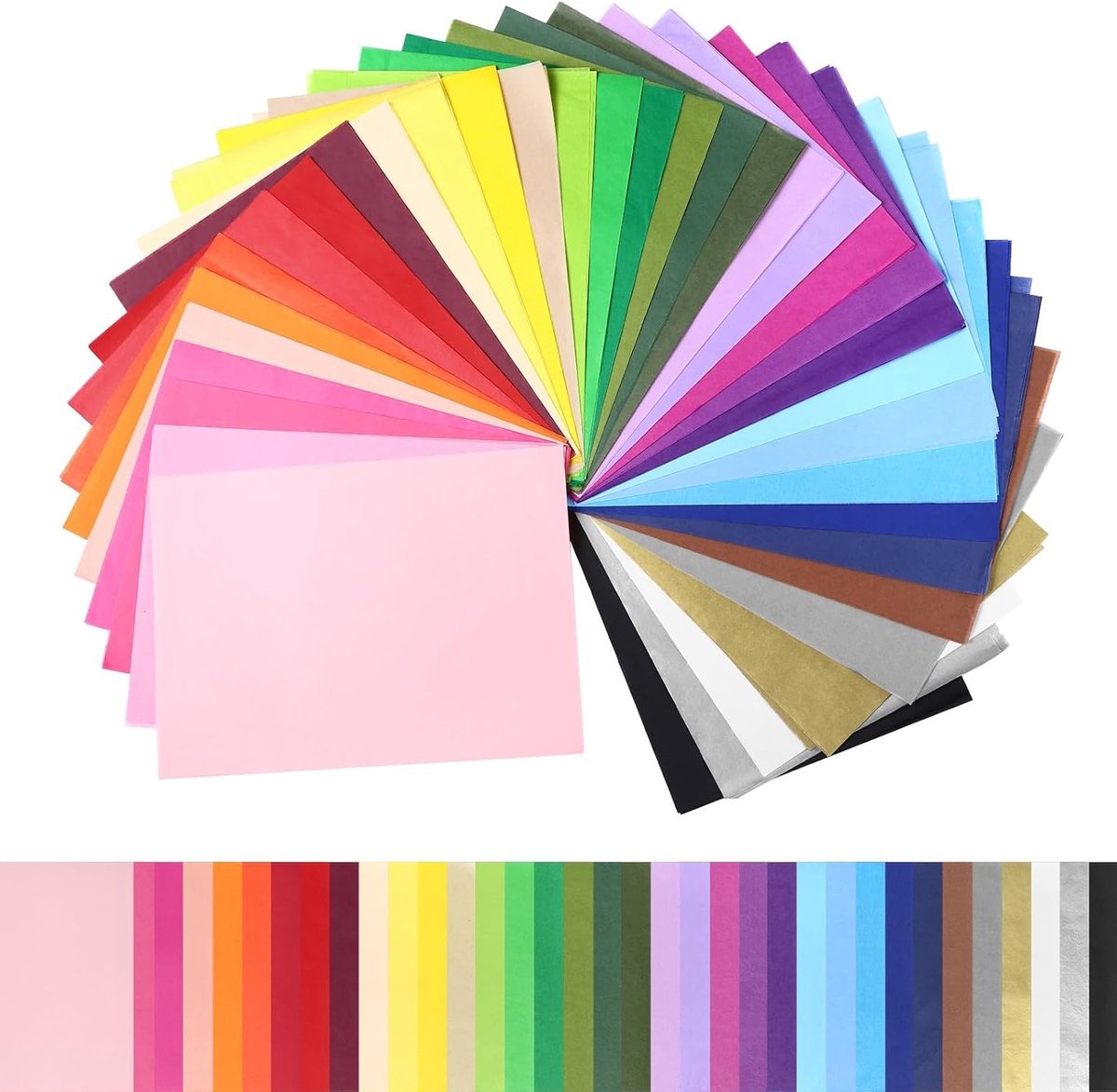 Kleurvol Cadeau Inpakpapier van 360 Vellen - Transparant Tissue Papier voor Feestdecoratie, Bruiloften en Kerstgeschenken (24 x 36)