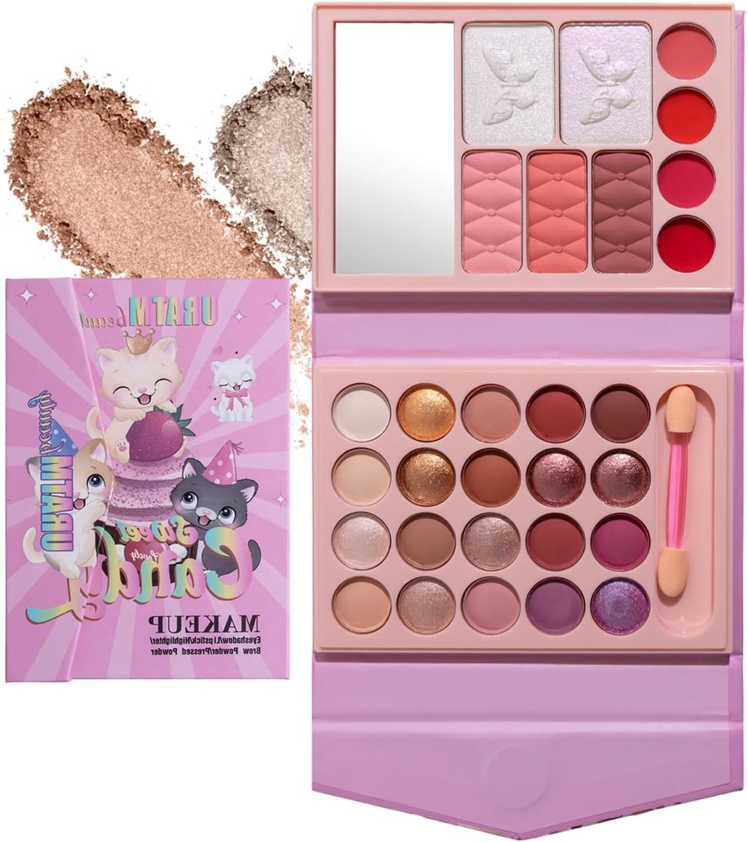 Professionele Make-up Palette met 29 Kleuren, Oogschaduw, Blush, Lipstick en Highlighter voor Dagelijks Gebruik en Perfecte Contouring