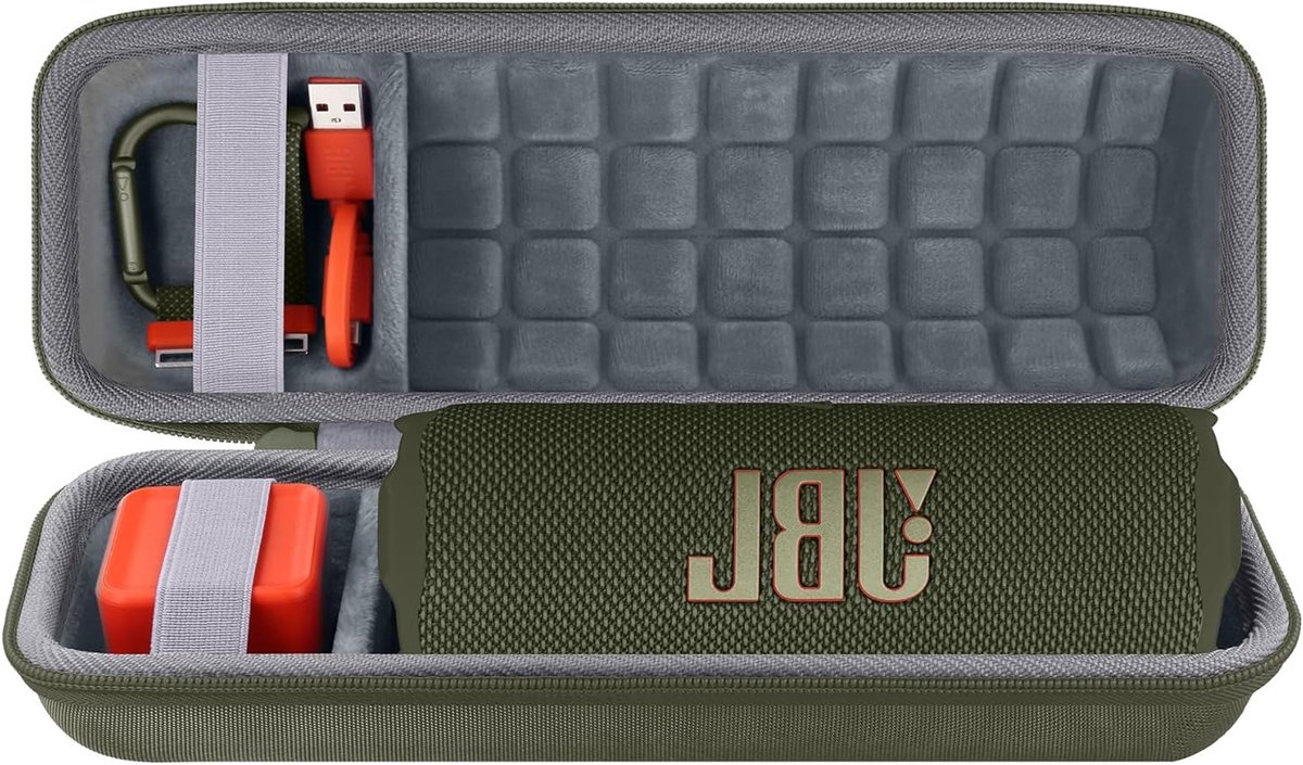 Hard Travel Case voor Waterproof Portable Bluetooth Speaker - Geschikt voor JBL Flip 6 en Flip 5, Bescherming en Draagbaarheid, Groen