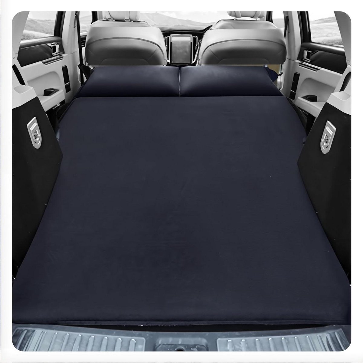 Auto Matras - Luchtbed Auto - Comfortabel Reizen - Zelfopblaasbaar - 15 cm dik - Zwart