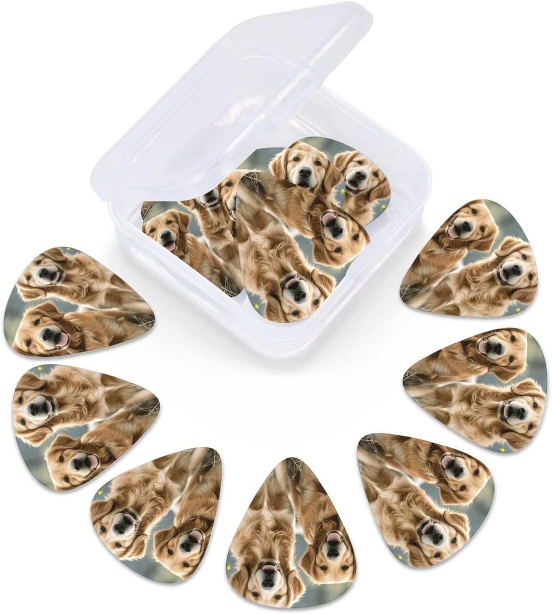 Gitaar plectrums - Plectrums set - Muziek maken - Drie diktes - 12 stuks - Dierenprint