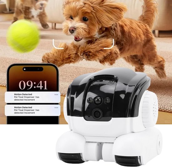Beveiligingscamera - Robot Camera - Huisdier Monitoring - Automatische Tracking - 5200 mAh Batterij - Wit — afbeelding 4