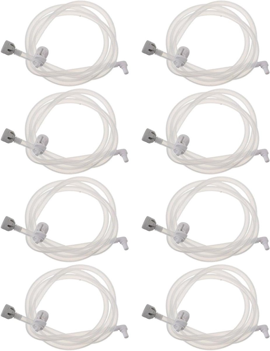 Water Flosser Slangen - Monddouche Onderdelen - Mondhygiëne Verbeteren - Stabiele Waterstraal - 8 Stuks - Wit