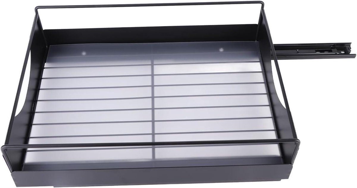 Kast Organizer - Lade Mand - Keuken Opbergen - Uittrekbaar Ontwerp - 40 x 30 cm - Zwart