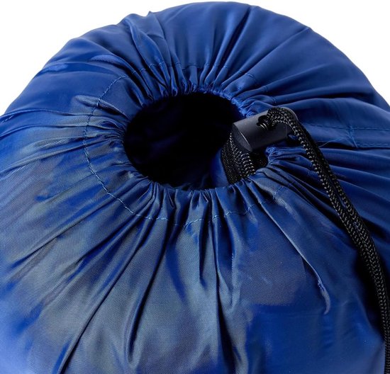 Mummie Slaapzak - Kampeerzak Volwassenen - Buiten Ontspannen - Waterbestendige Buitenschaal - 3 Seizoenen - Navy Blauw — afbeelding 3