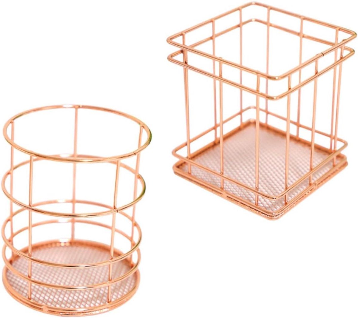 Metalen Opbergmand - Bureau organizer - Thuis kantoor - Stabiel ontwerp - 230 Gram - Goud