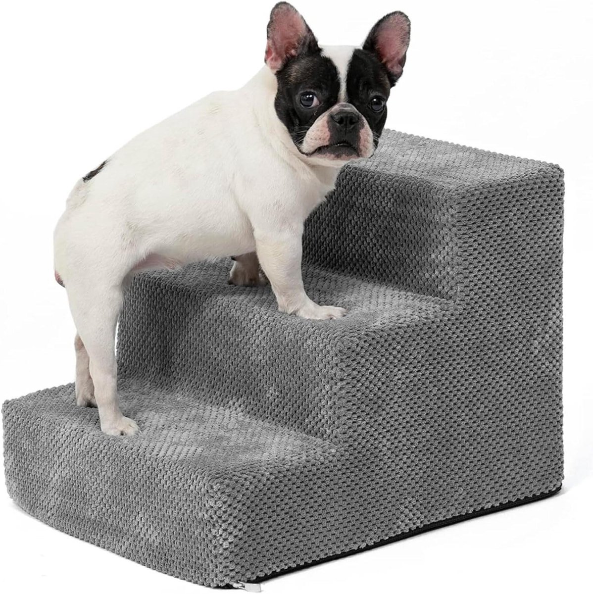 Huisdier Trappen - Opstapje Hond - Veilig Klimmen - Hoge Dichtheid Schuim - 3 Tiers - Grijs