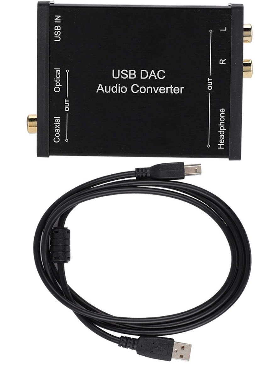 Innovra - Dailygoody - Duurzame USB Geluidskaart - Plug & Play DAC - Audio Converter - Analoge en Digitale Uitgang - Hoge Geluidskwaliteit - Eenvoudig Verbinden
