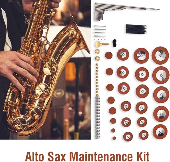 Saxofoon Reparatie Set - Onderdelen Kit - Instrument Onderhoud - Compleet DIY Pakket - 16.5 cm Lengte - Metaal — afbeelding 3