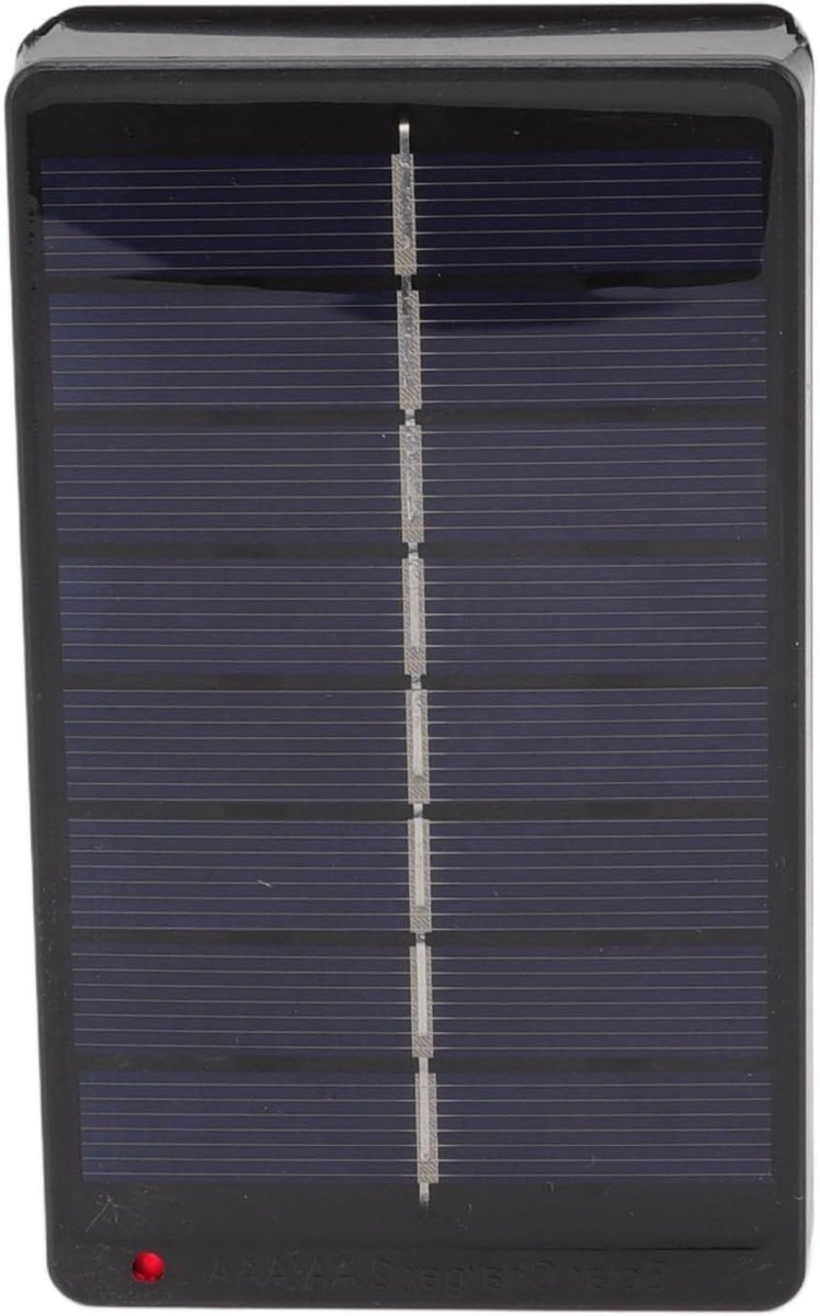 Zonnepaneel Batterijlader - Draagbare Oplader - Batterijen Opladen - Zonder Stopcontact - 11.5 x 7 x 2.8 cm - Zwart