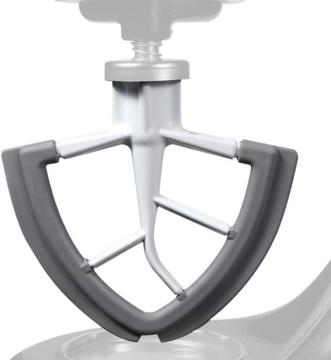 Mixer Accessoire - Flexibele Klopper - Beslag Maken - Flexibele Rand - 23 x 23 x 5 cm - Grijs