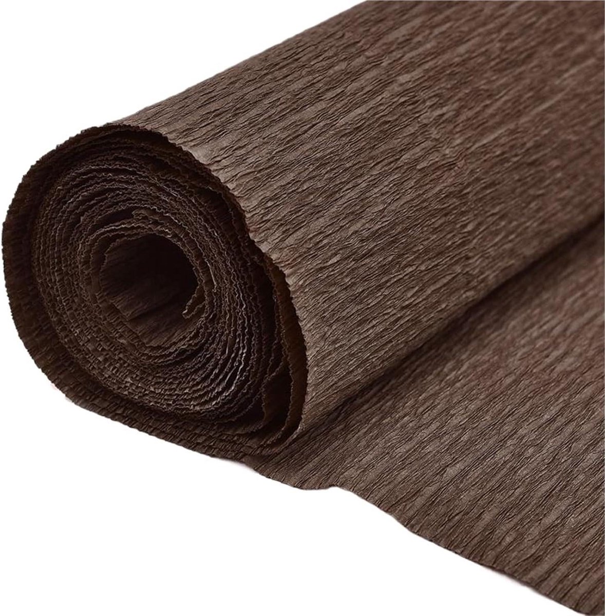 Inpakpapier Rollen - Crêpepapier Verpakking - Cadeaus Versieren - Gerimpeld Textuur - 250 x 50 cm - Bruin