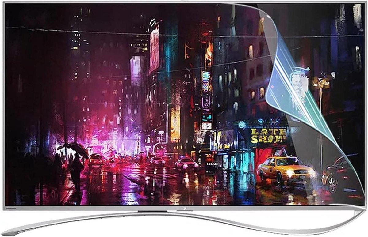 Schermbeschermer TV - Blauwlichtfilter Anti-glare - Oogcomfort Verhogend - Ultra Helder Mat - 27-50 inch - Transparant