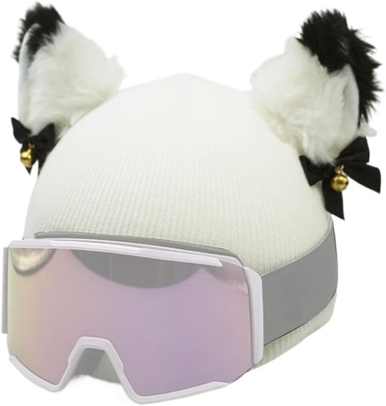 Skihelm Cover - Helm Decoratie - Wintersport Bescherming - Elastische Pasvorm - Universeel - Wit