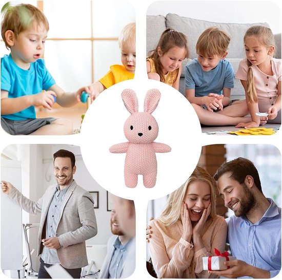 Pluche dier - Gehaakte pop - Decoratie en spel - Geborduurde ogen - 22 cm hoogte - Multicolor — afbeelding 5