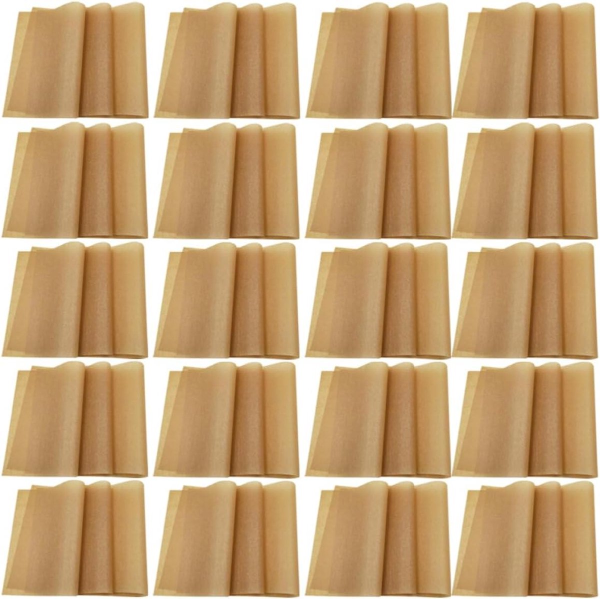 Bakpapier Vellen - Non-stick Papier - Keuken Gebruik - Siliconen Behandeld - 20x20 CM - Bruin