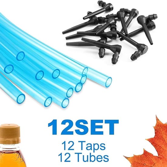 Ahornsiroop Kranen - Sap Tappen - Natuurlijke Sapwinning - Voedselveilig Plastic - 12 Sets - Transparant — afbeelding 3