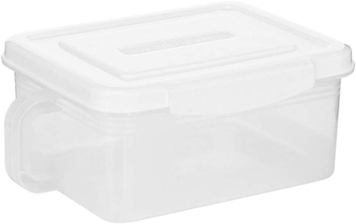 Keuken Opbergdoos - Plastic Bak - Voedsel Bewaren - Stapelbaar Ontwerp - Grote Capaciteit - Wit