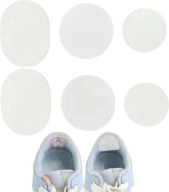 Reparatiepatches voor schoengat - 6 stuks sneakerpatches voor schoenplaatjes - Antislip beschermende pads voor sneakerhielen, 5 x 4 cm — afbeelding 5