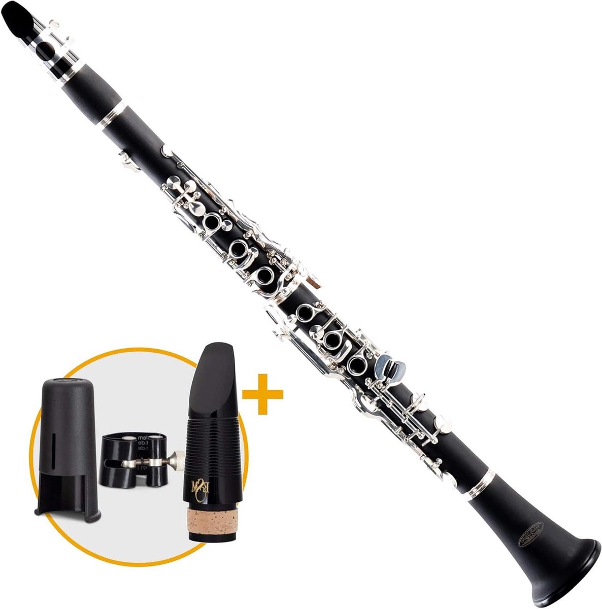 Kunststof Klarinet - Bb Klarinet - Muziek Maken - Duitse Vingering - 20 Kleppen - Verzilverd