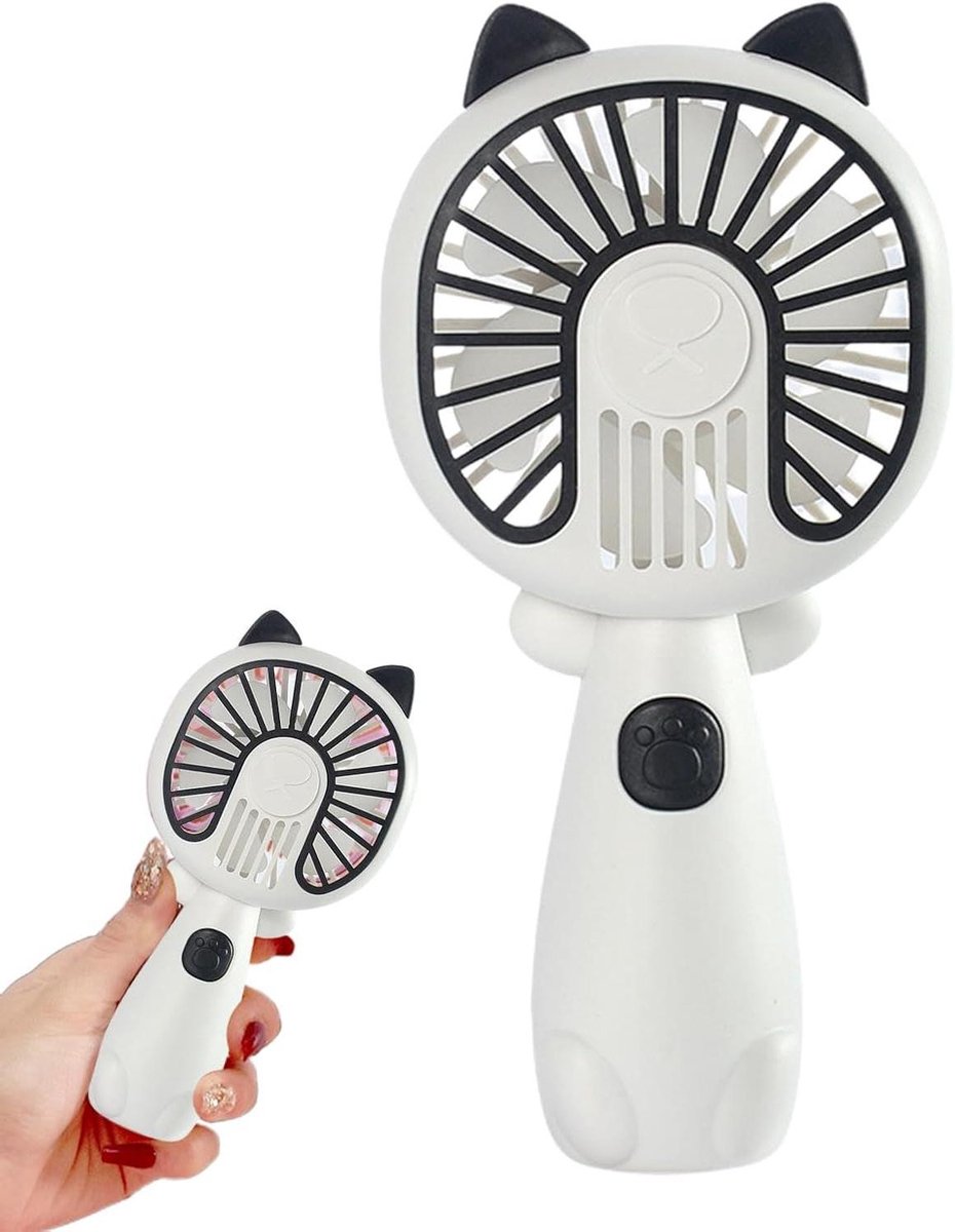 Kleine zakventilator - Persoonlijke ventilator - Buiten verkoelen - Stille werking - 75 x 45 x 16 cm - Zwart