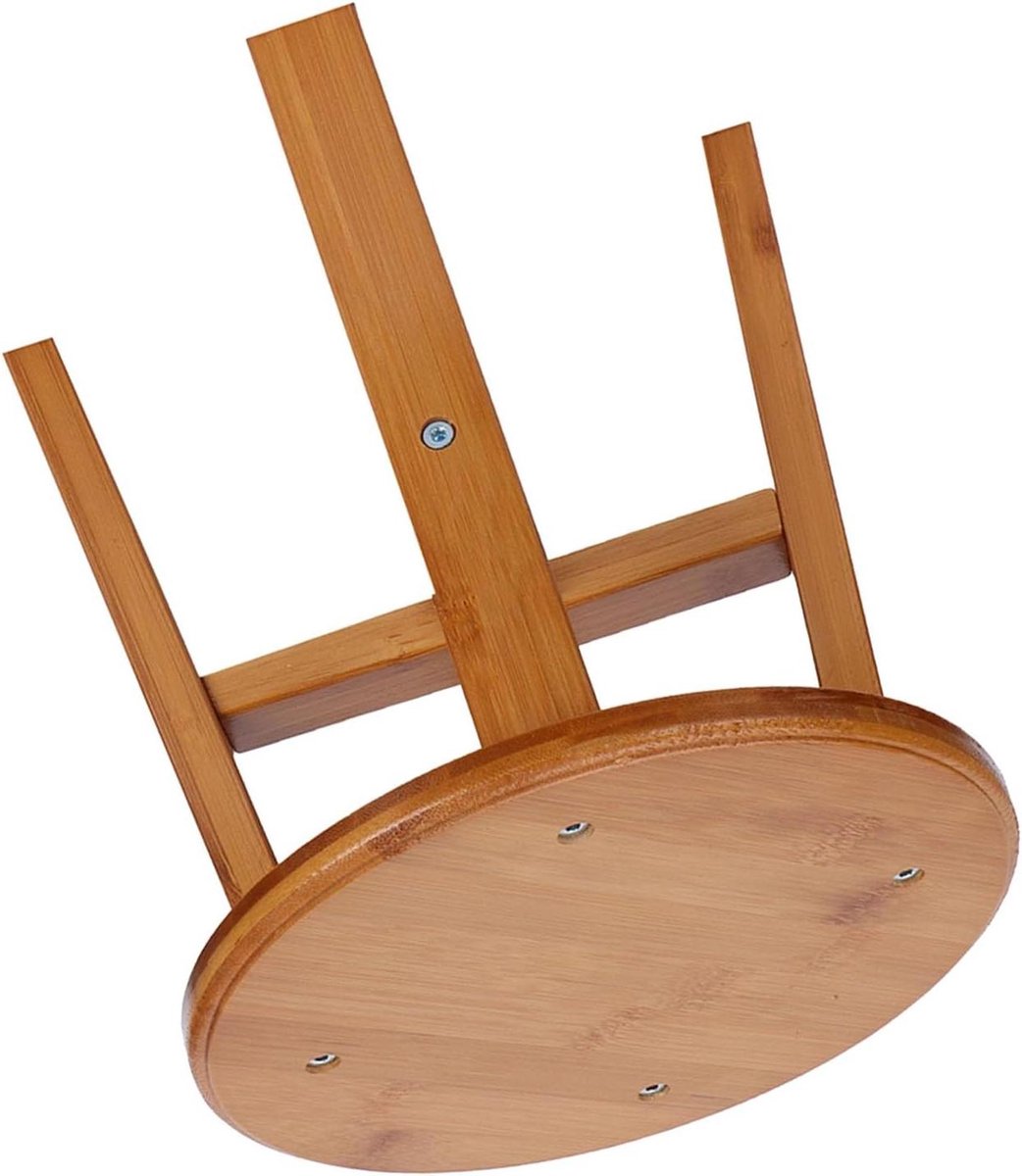 Kinderkruk - Ronde kruk - Thuis decoratie - Stabiele vier voet - Kleine maat - Natuurlijk
