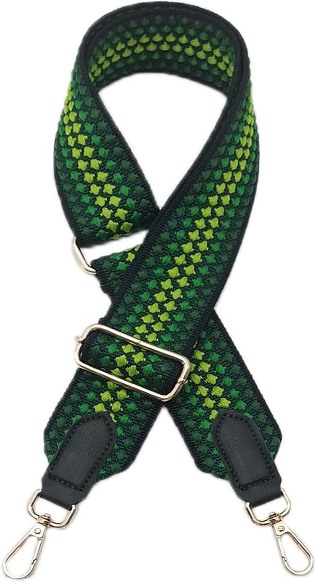 Verstelbare Schouderband voor Tassen 80-100cm, Vervangende Band, 5cm Breed, Ideaal voor DIY Accessoires en Crossbody Tassen (Groen)