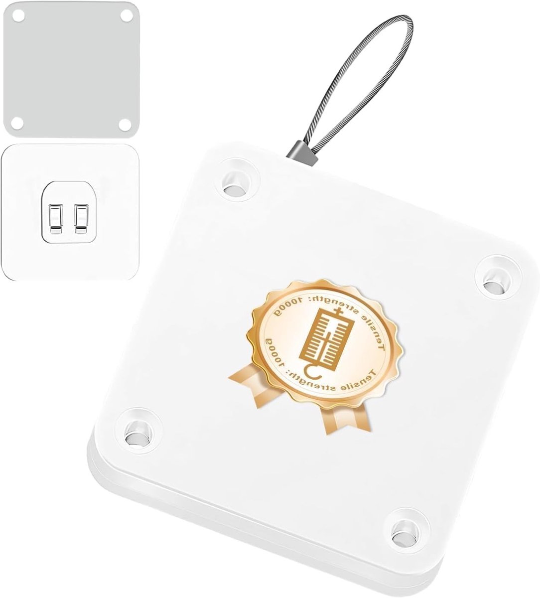 Automatische deurdranger zonder boren, met 1,2 m trekkoord en 1000 g sluitkracht voor de meeste deuren