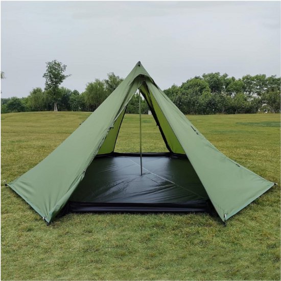 Tipi Tent 1-4 Personen - Camping En Hiking Sfeertent Met Kachelaansluiting - Verwarmde Shelter Hut - Snel Op Te Zetten Outdoor Tent — afbeelding 5