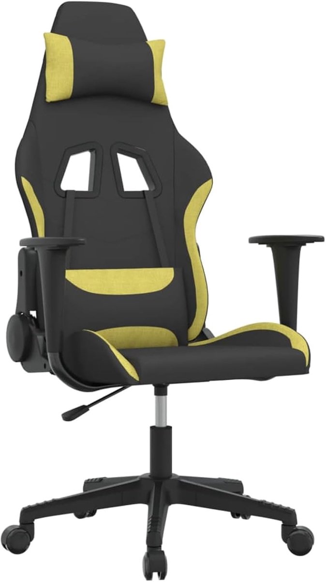 Gaming Stoel - Comfortabele Zetel - Intensief Gamers - Verstelbare Rugleuning - Ergonomisch Ontwerp - Zwart Lichtgroen — afbeelding 3