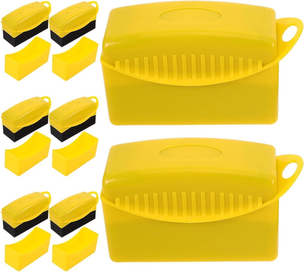 Herbruikbare Wax Pads - Reinigingssponzen - Auto Onderhoud - Precisie voor Hoeken - 8 Stuks - Geel