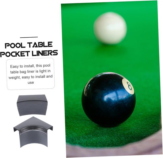 Biljart Hoek Liners - Tafel Pockets - Bescherming Tafelranden - Vermindert Slijtage - 5.4X4.5X4.3CM - Zwart — afbeelding 4