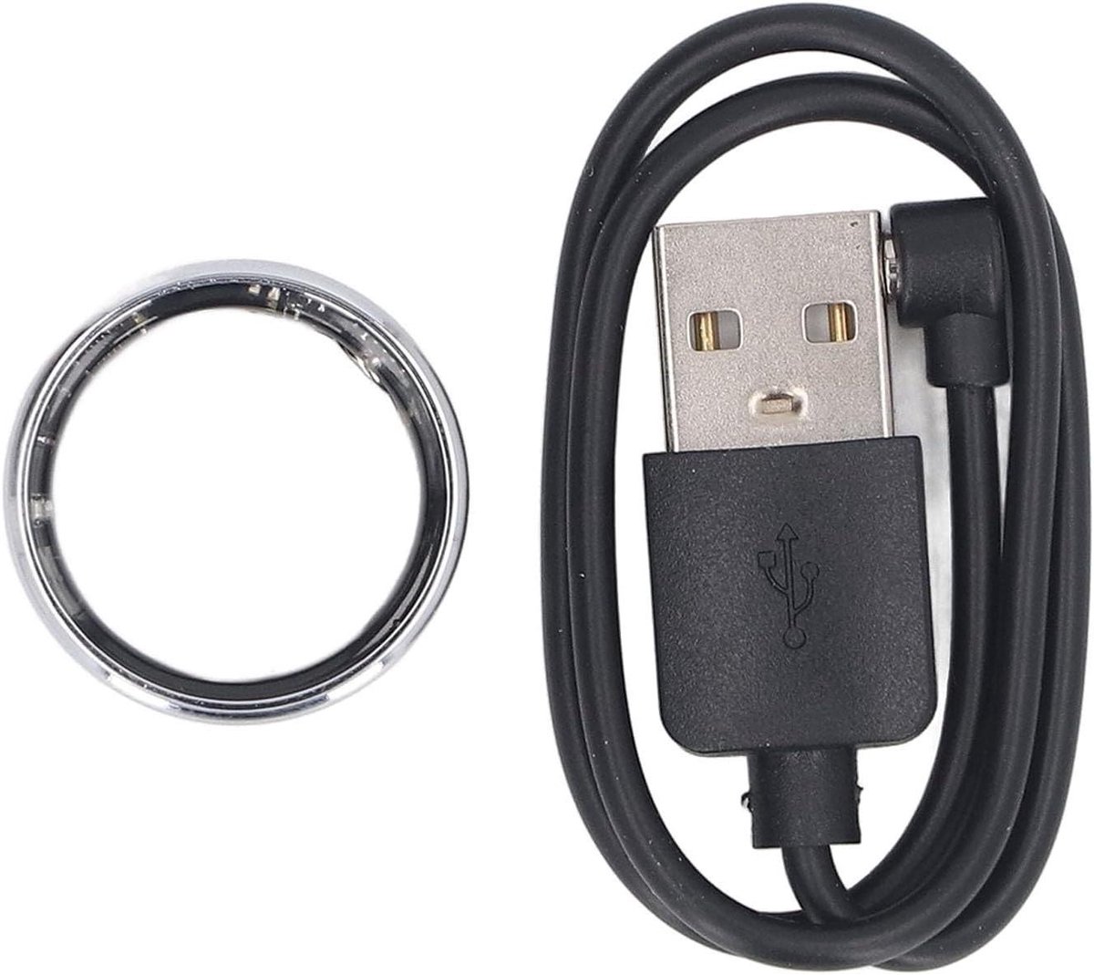 Smart Ring Fitness Tracker - Gezondheidsring Sensor - Activiteit Monitoren - IP68 Waterdicht - 5 Dagen Batterij - Zilver