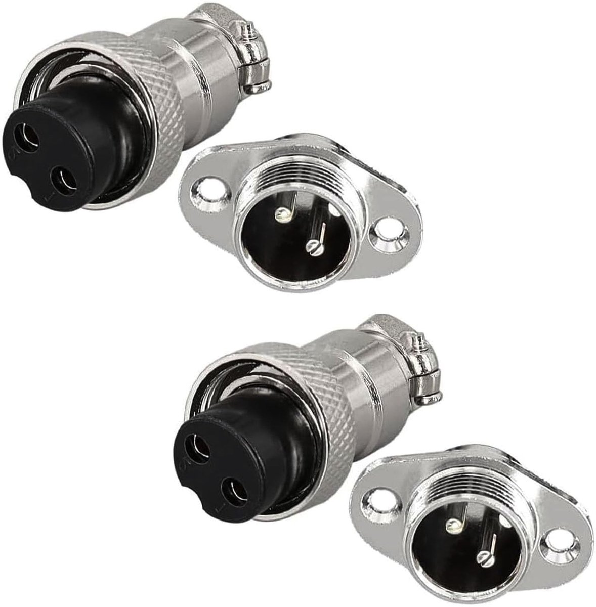 Dailygoods - Dailygoody - RUNCCI-YUN GX16 2-Pole Aviation Connector Set - 16mm Soldeer Male & Female Panel Connector