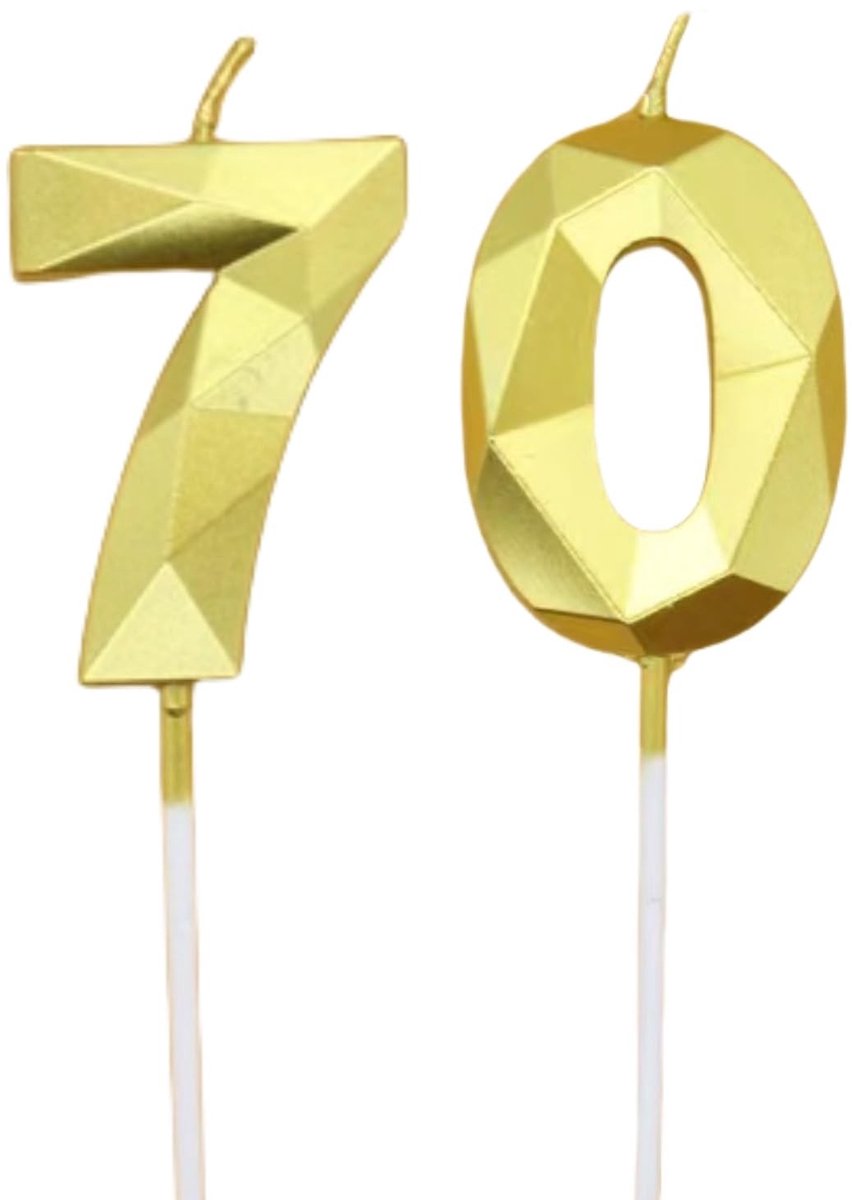 Dailygoods - Gouden Verjaardagskaarsen Getallen voor Taartdecoratie