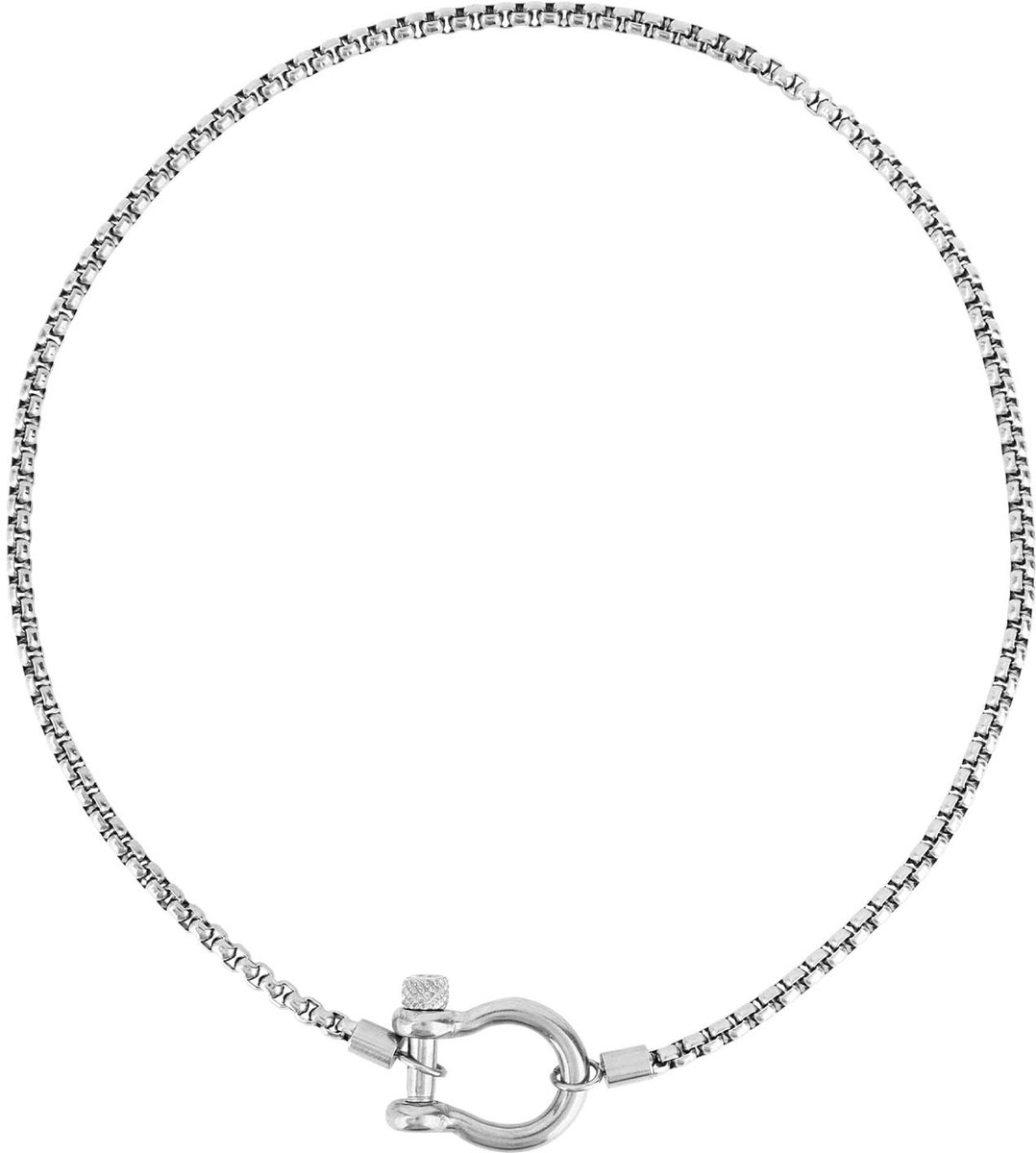 Dailygoods - Zware Ketting met Karabijnhaak van Roestvrij Staal