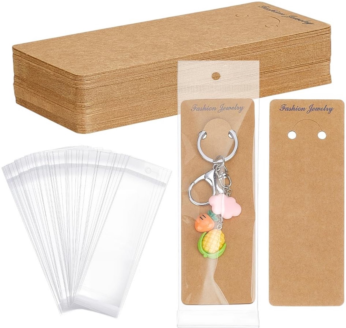Dailygoods - Displaykaarten met Zakjes voor Sleutelhangers
