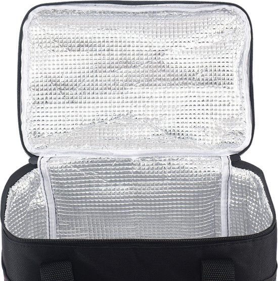 Koeltas 10 Liter - Opvouwbaar - Geïsoleerde Lunchtas - Lunch Bag - Picnictas voor Picnic of Festival - Oxford Polyester - Met Rits en Handvatten - Easy-Access Flap - Zijvakken - Pastel van Lucky Shopper — afbeelding 4