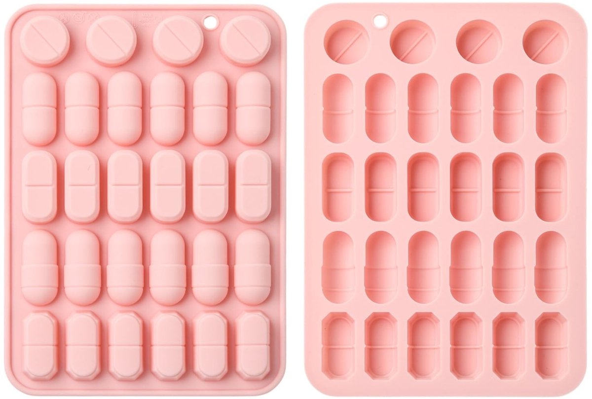 Dailygoods - 2 Stuks Siliconen Chocoladevormen met 28 Holtes