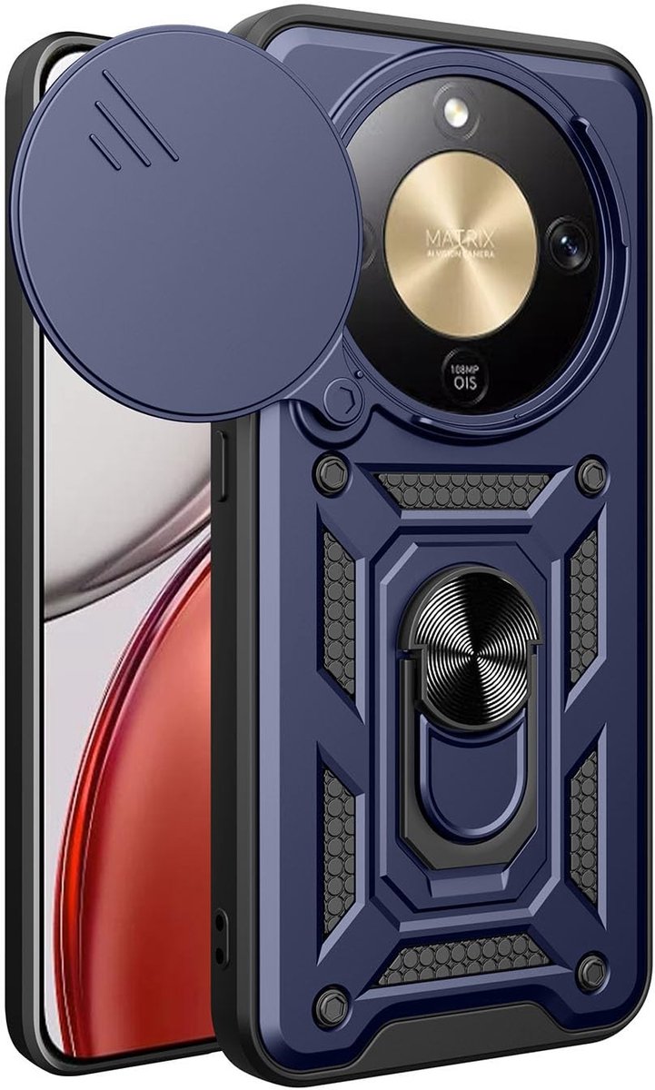 Dailygoods - Robuuste Beschermhoes voor Honor Magic8 Lite 5G met Magnetische Standaard
