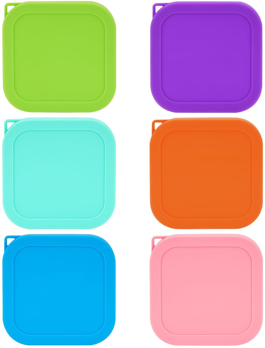 Dailygoods - Set van 6 Siliconen Deksels voor Voedselbewaring